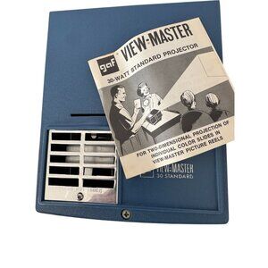 GAF View-Master 30-Watt Standard Projector W/ Red Carrying Case & Power Cord Vin